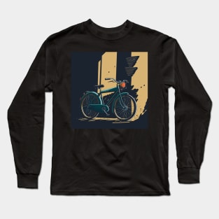 Vintage bicycle on the street. Long Sleeve T-Shirt